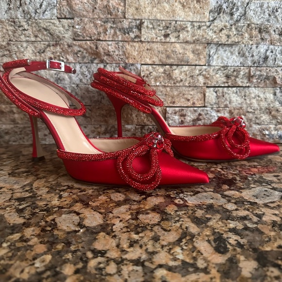 MACH & MACH Double-Bow Crystal-Embellished Pumps - Picture 10 of 13